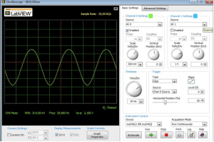 Medição pelo LabVIEW utilizando a myDAQ